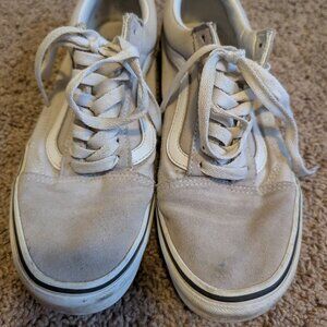Vans light gray lace up size 7.5 Mens 9 Womans